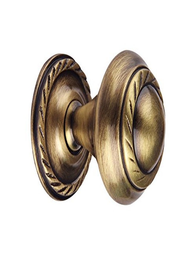 HOBKNOBS Georgian Antique Brass (25 mm Dia) Small Cabinet Drawers/Door Knobs - Brownish Gold - Image 1